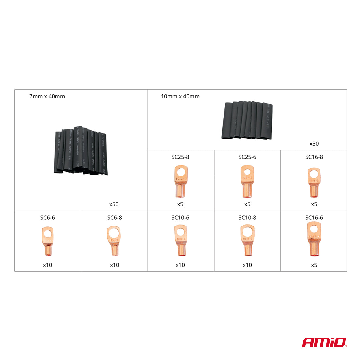 KIT 140 Conectores + Manga térmica