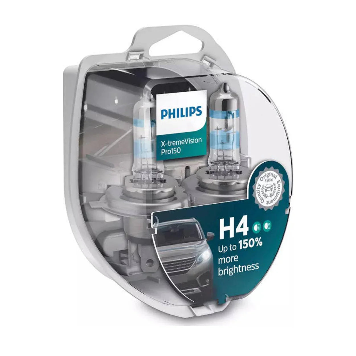 KIT H4 55/60W +150% 12V PHILIPS X-TREME VISION