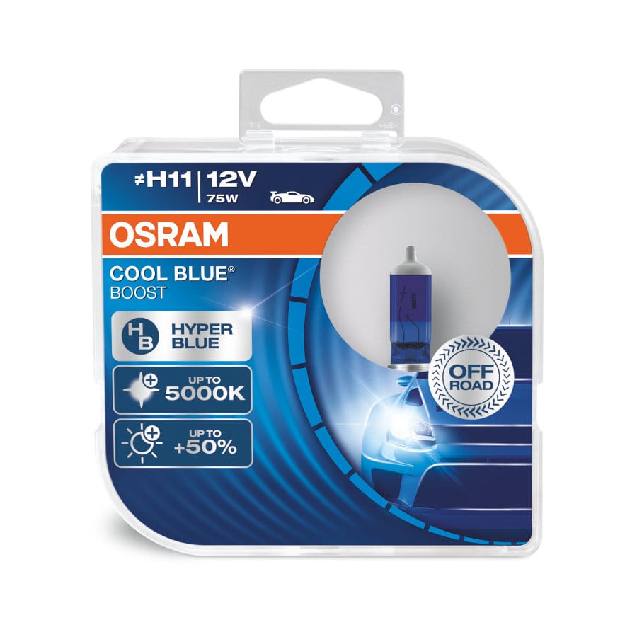 Foto do produto Lâmpadas H11 75w 12v OSRAM COOL BLUE BOOST (cx2)