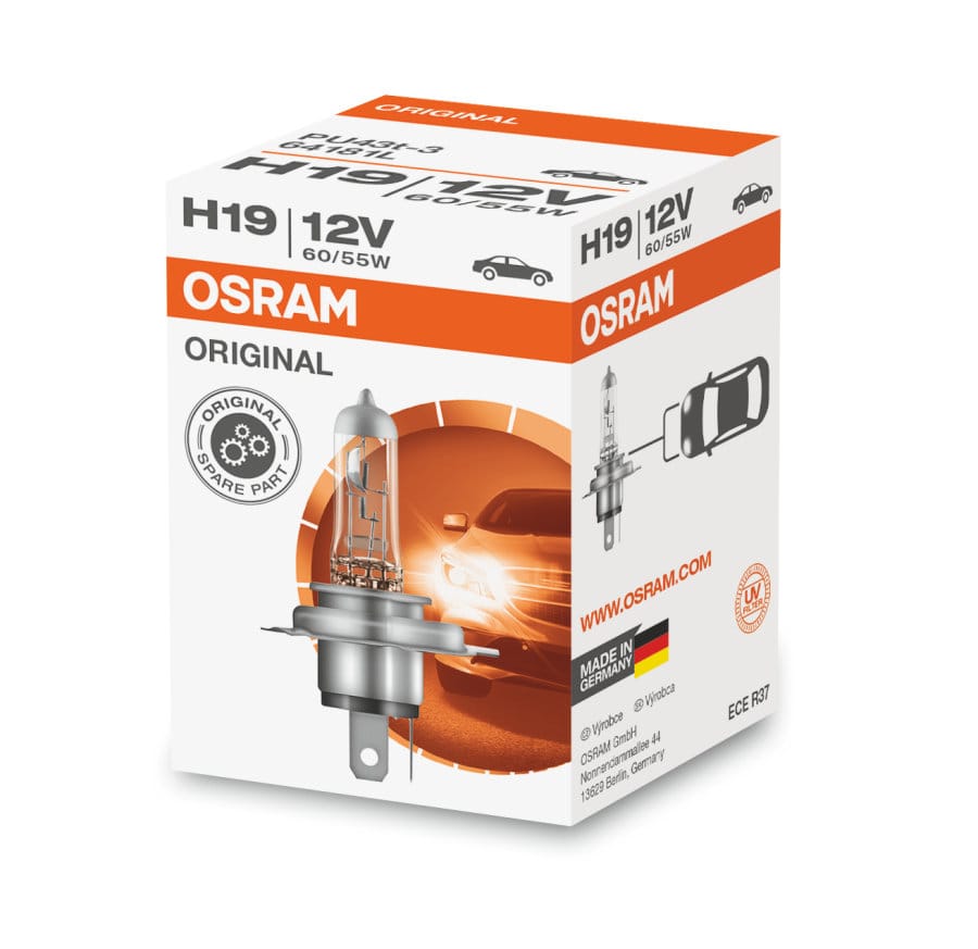 Foto do produto Lâmpada H19 PU43t-3 12V 65/55W OSRAM