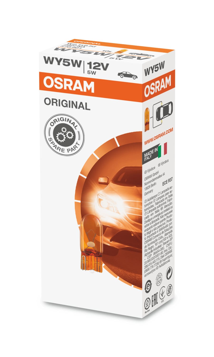 Foto do produto Lâmpada WY5W T10 Ambar 5W 12v OSRAM