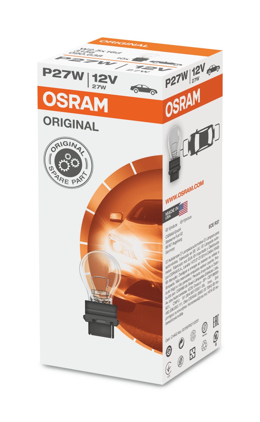 Foto do produto Lâmpada P27W 12v OSRAM