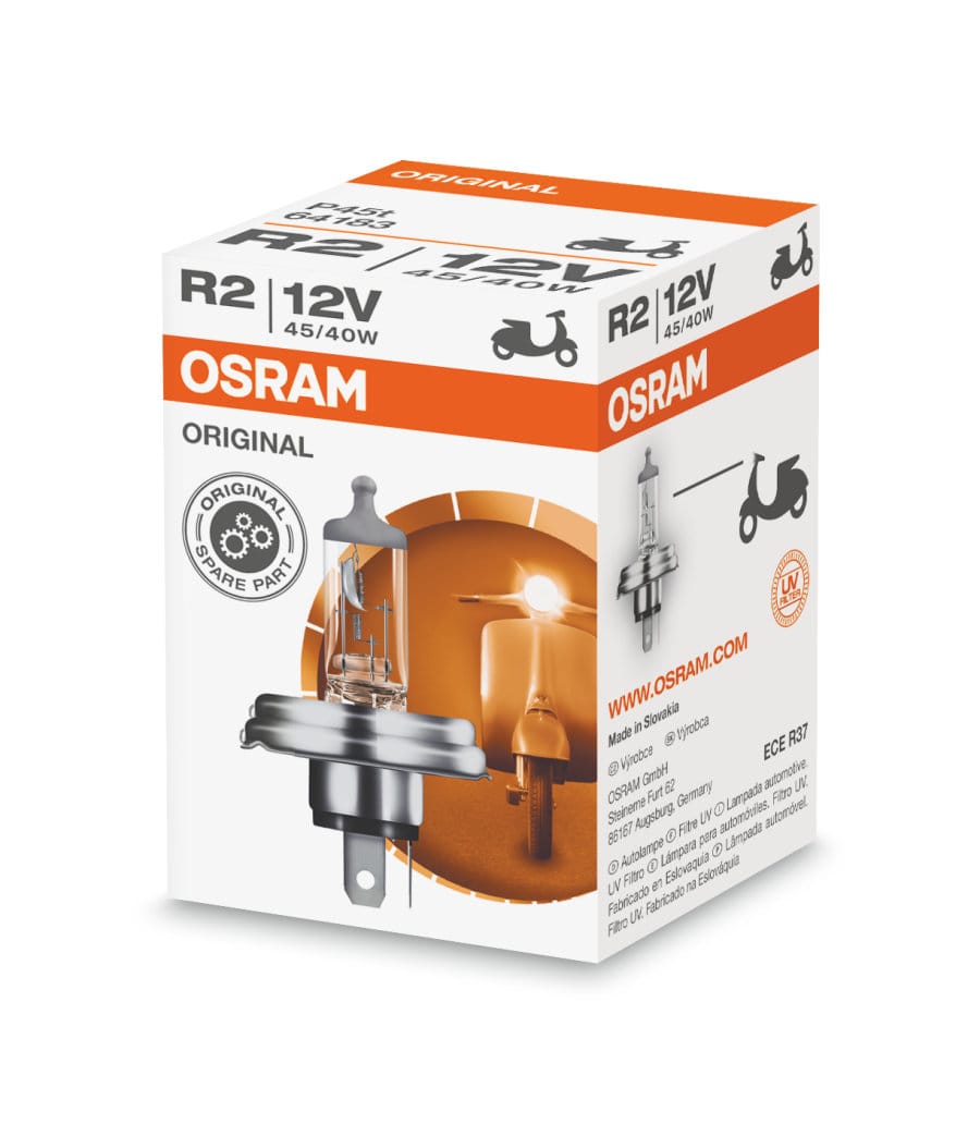 Foto do produto Lâmpada R2 45/40W P45t 12v OSRAM Assimétrica