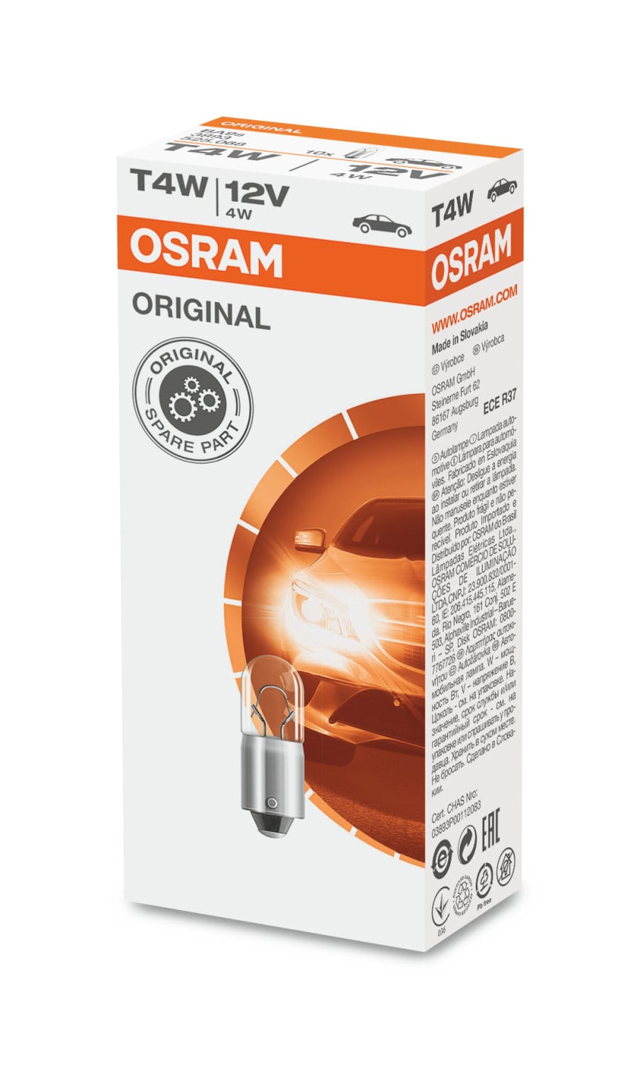 Foto do produto Lâmpada T4W BA9s 4W 12v OSRAM