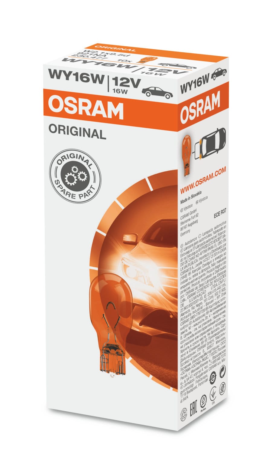 Foto do produto Lâmpada WY16W Ambar 12v OSRAM