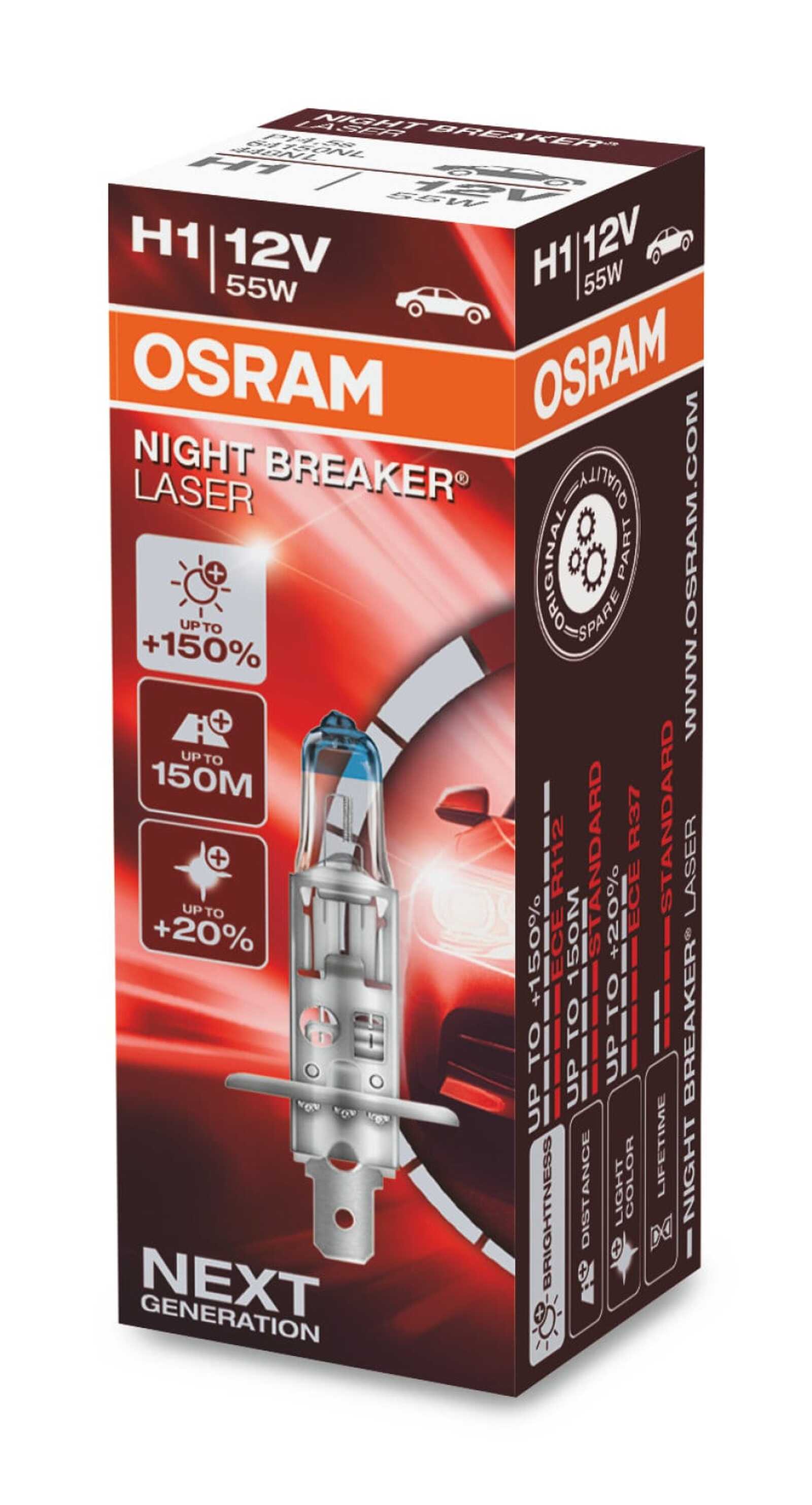 Foto do produto Lâmpadas H1 Night Breaker Laser +150% Next G