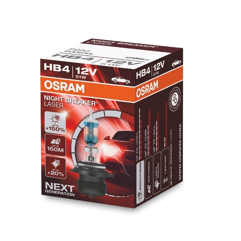 Foto do produto Lâmpadas HB4 (9006) Night Breaker Laser +150% Next G