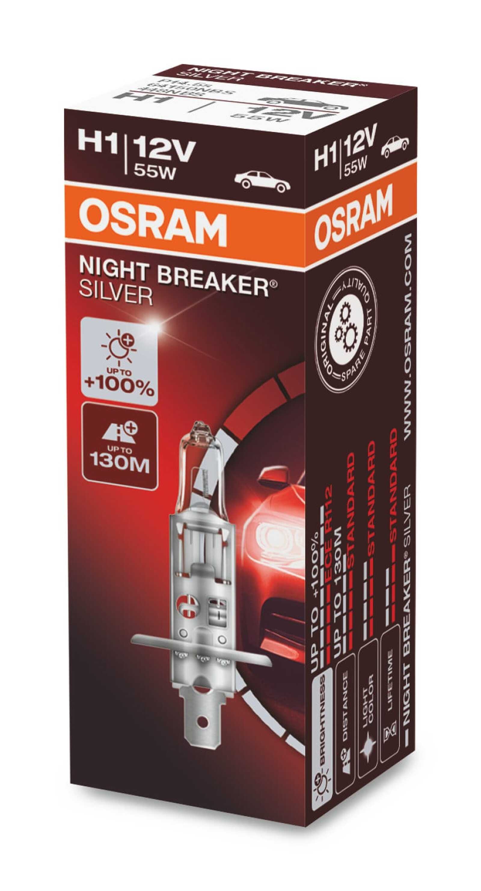 Foto do produto Lâmpadas H1 Night Breaker Silver +100%