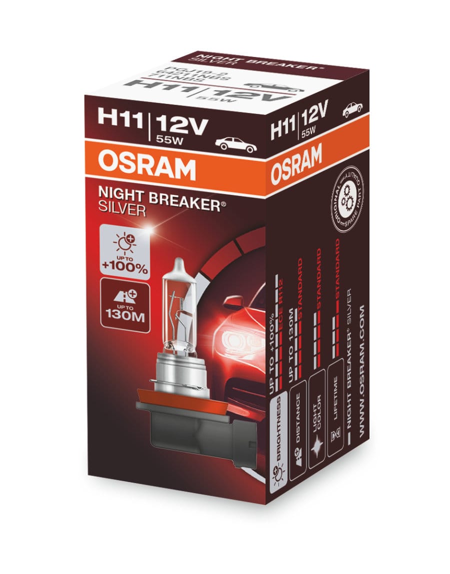 Foto do produto Lâmpadas H11 Night Breaker Silver +100%
