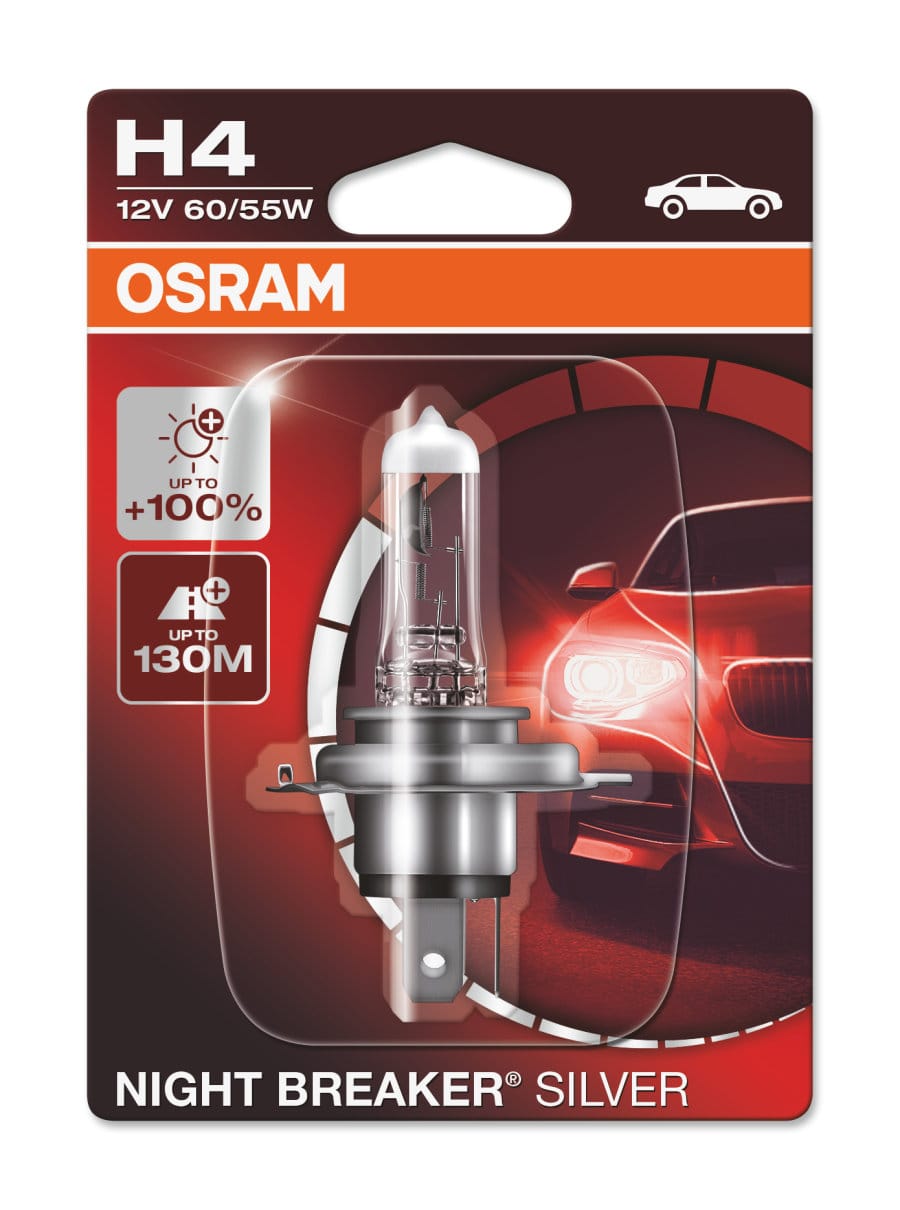 Foto do produto Lâmpadas H4 Night Breaker Silver +100% (bl1)