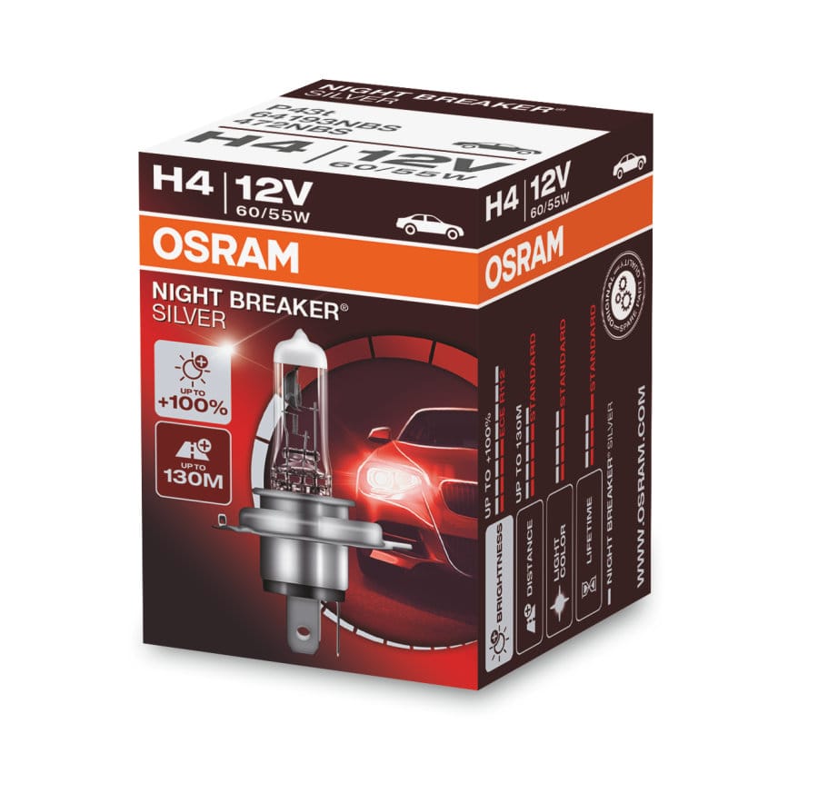 Foto do produto Lâmpadas H4 Night Breaker Silver +100%