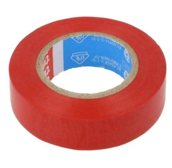Foto do produto Fita isolante; PVC; 19mmx25m; vermelho