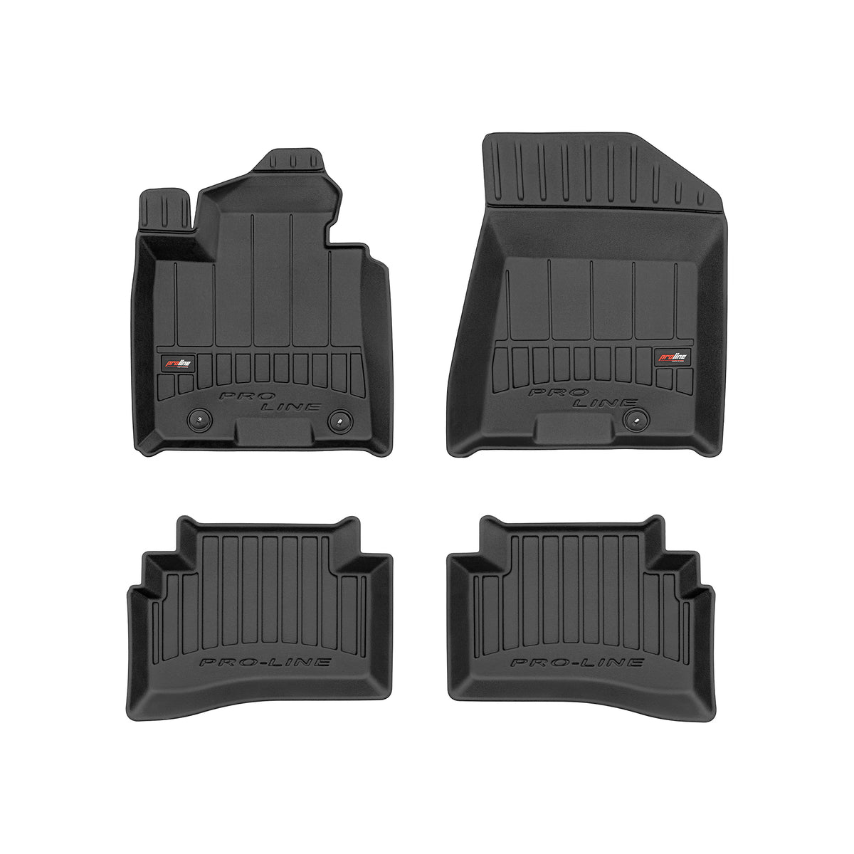 PACK 4 TAPETES BORRACHA PRO-LINE KIA SPORTAGE IV SUV 2015-2018 PRE-FACELIFT SEM TENSOR DE CINTO ATRAS DO BANCO DO CONDUTOR