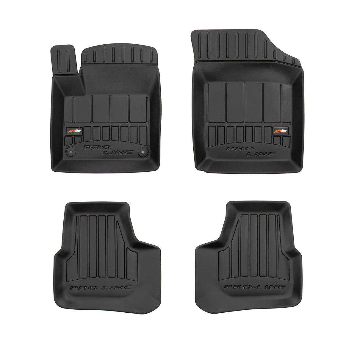 PACK 4 TAPETES BORRACHA PRO-LINE VOLKSWAGEN UP! 2011-2023