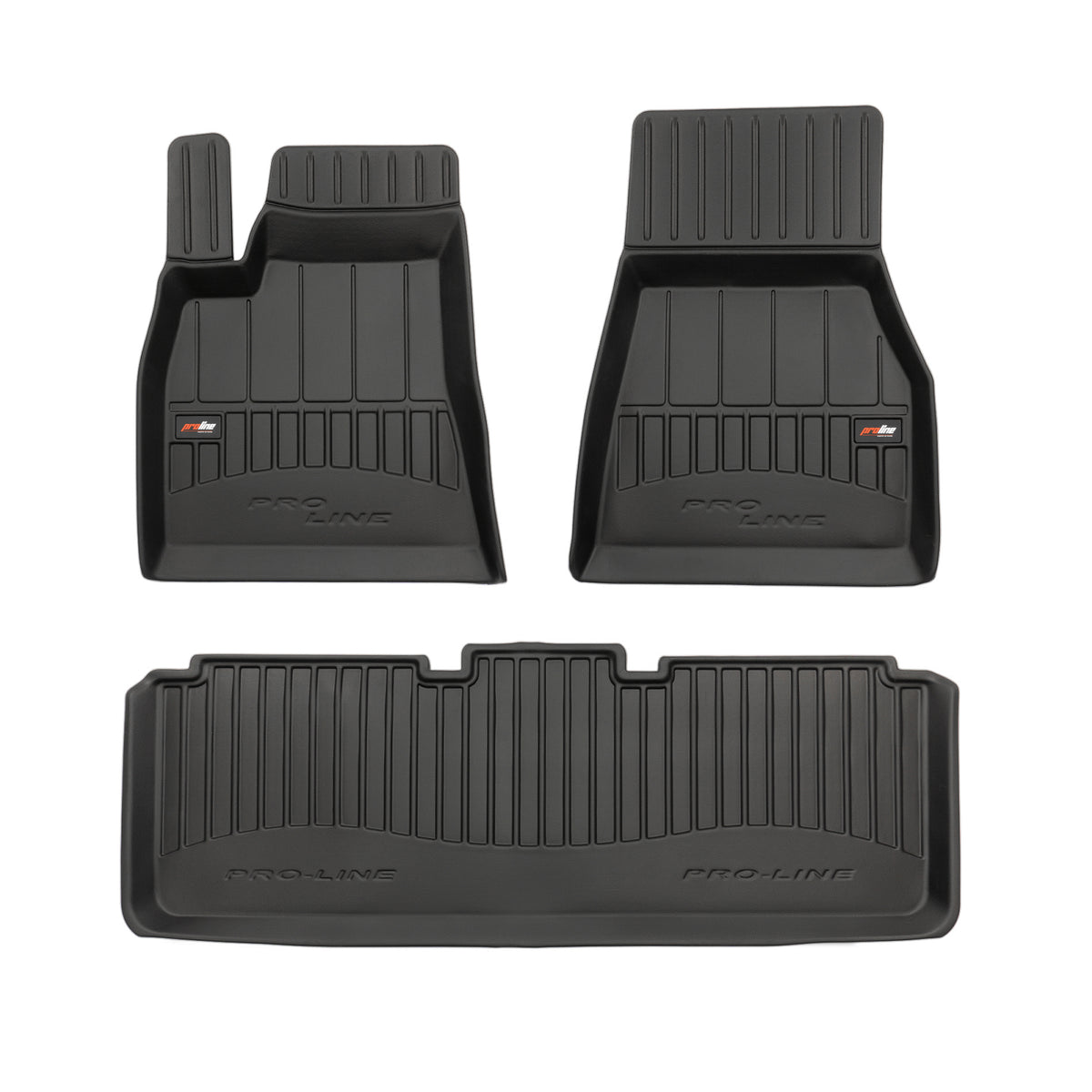 PACK 3 TAPETES BORRACHA PRO-LINE TESLA MODEL S 2012-2021 PRE-FACELIFT