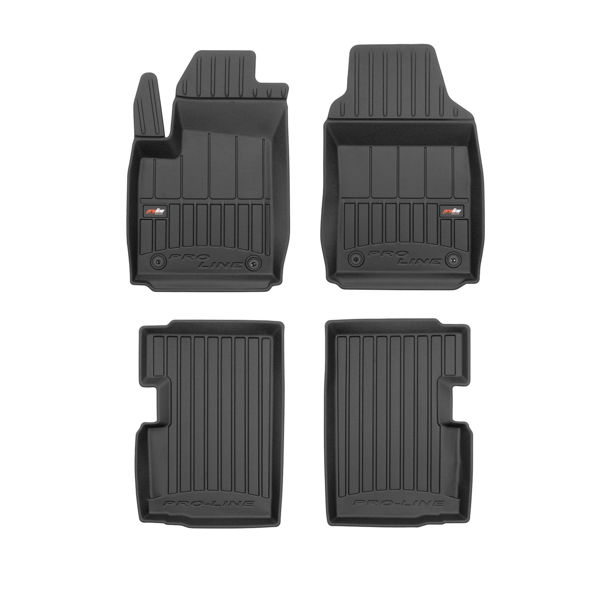 PACK 4 TAPETES BORRACHA PRO-LINE FIAT 500 2007->