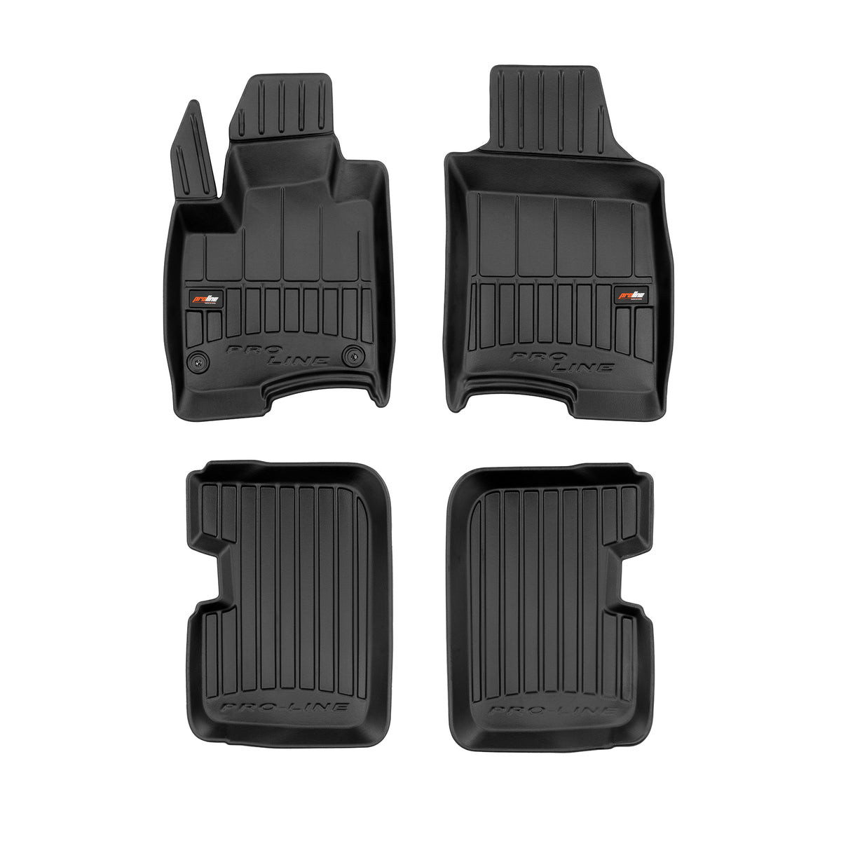 PACK 4 TAPETES BORRACHA PRO-LINE FIAT PANDA III 2011->