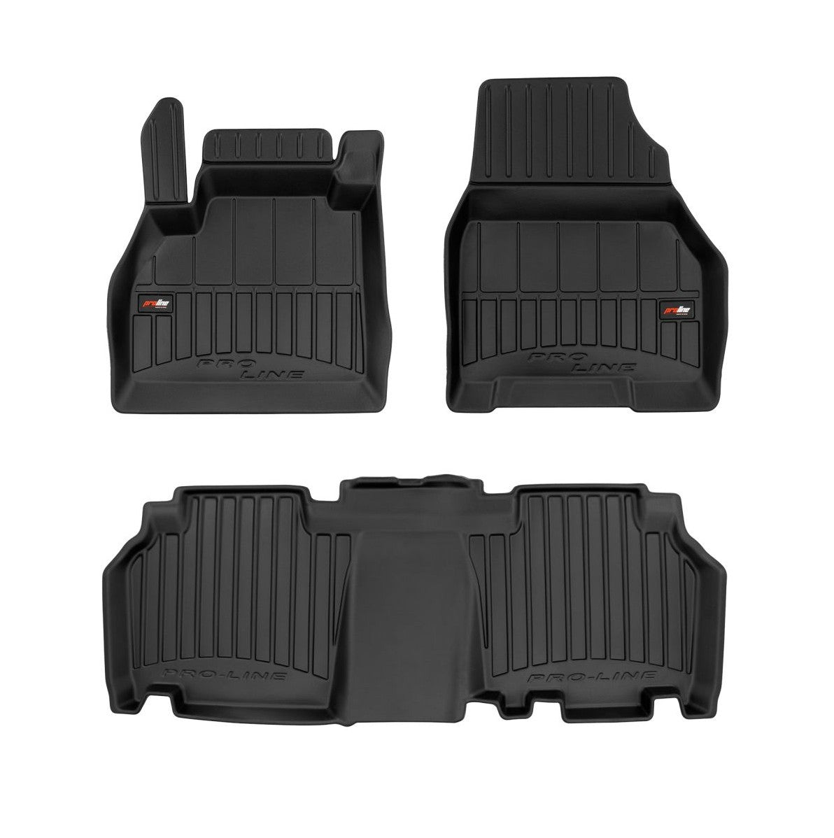 PACK 3 TAPETES BORRACHA PRO-LINE RENAULT KANGOO II 2007-2021 1ª E 2ª FILA