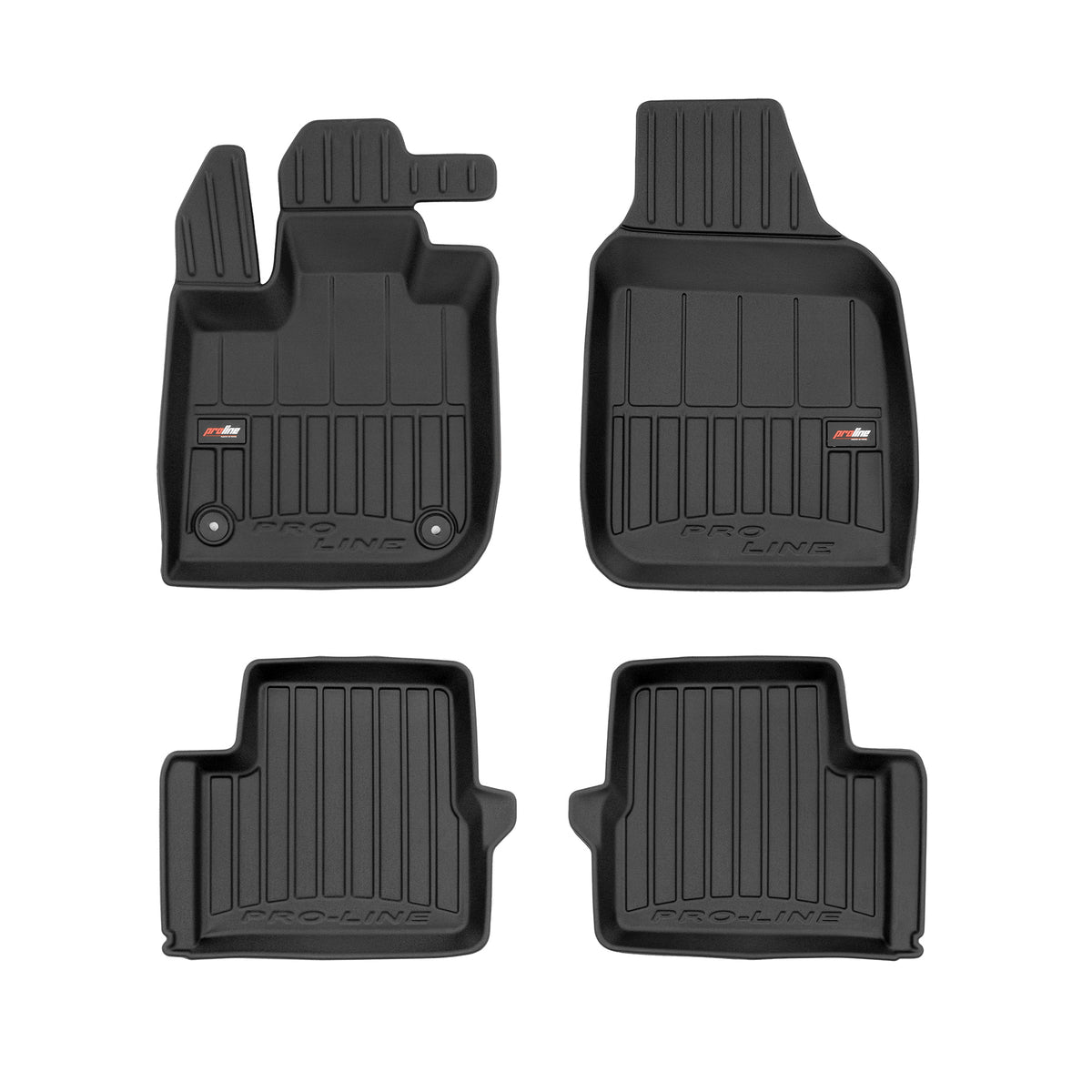 PACK 4 TAPETES BORRACHA PRO-LINE FIAT 500E II 2020-> ELETRICO