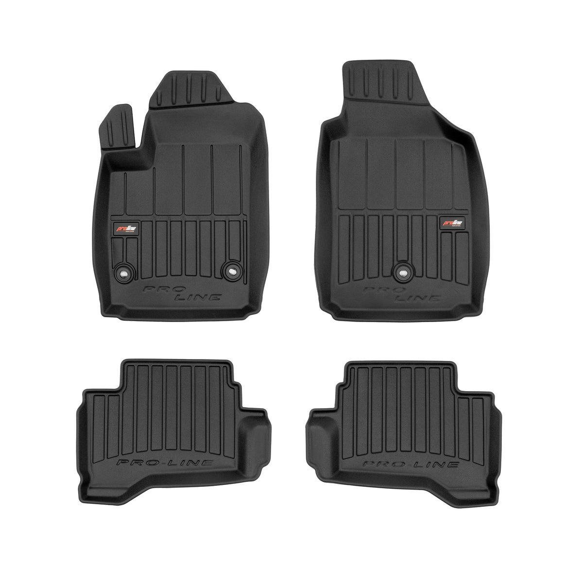 PACK 4 TAPETES BORRACHA PRO-LINE FIAT 500E I 2015-2020 ELETRICO POS-FACELIFT