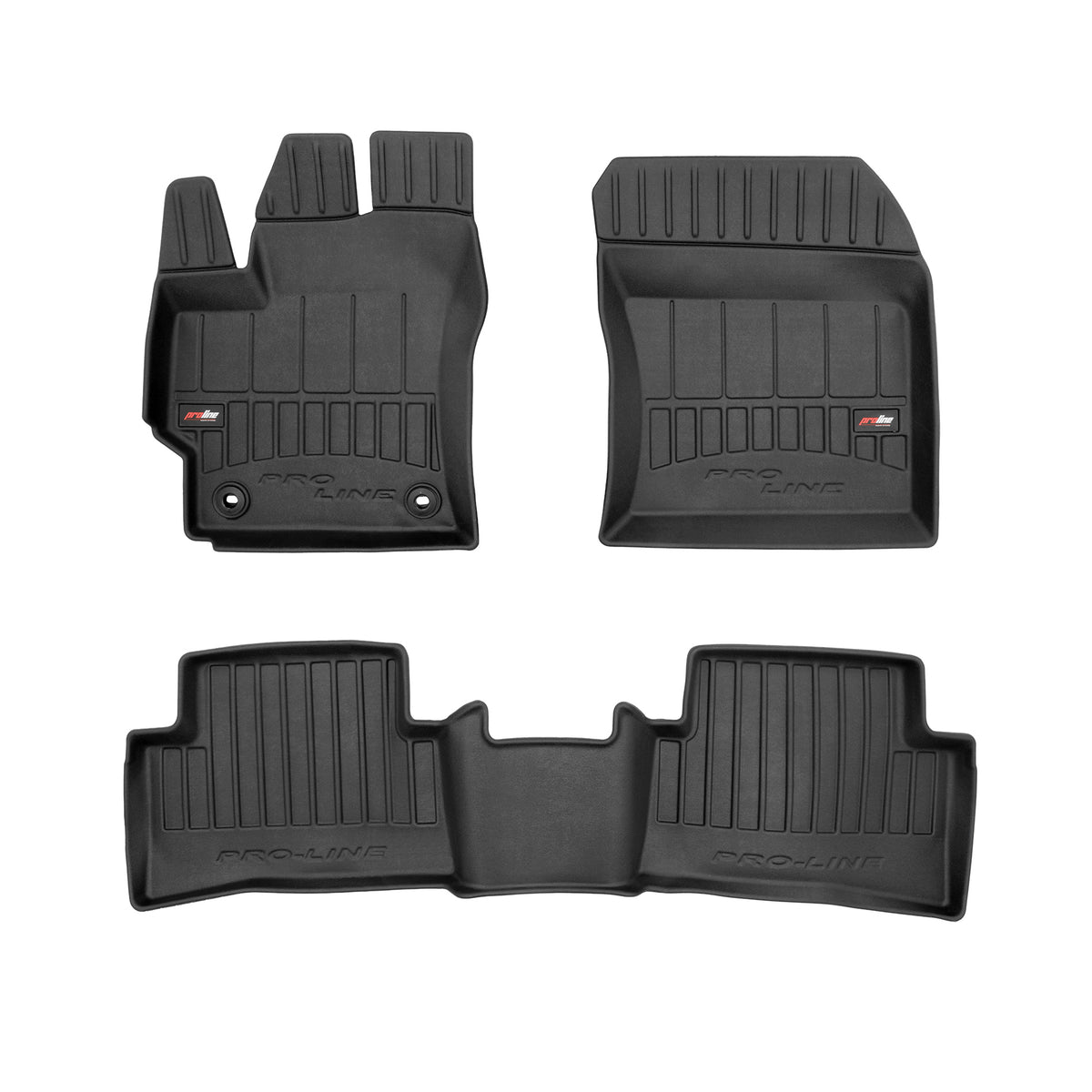 PACK 3 TAPETES BORRACHA PRO-LINE TOYOTA COROLLA XII HATCHBACK 2018-> HIBRIDO