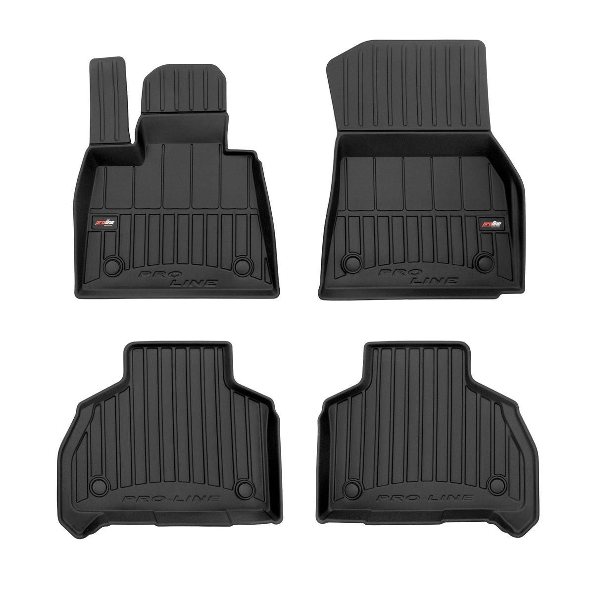 PACK 4 TAPETES BORRACHA PRO-LINE BMW X7 G07 2018-> 7 LUGARES 1ª E 2ª FILA
