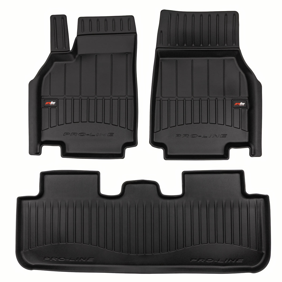 PACK 3 TAPETES BORRACHA PRO-LINE TESLA MODEL Y 2025-> POS-FACELIFT