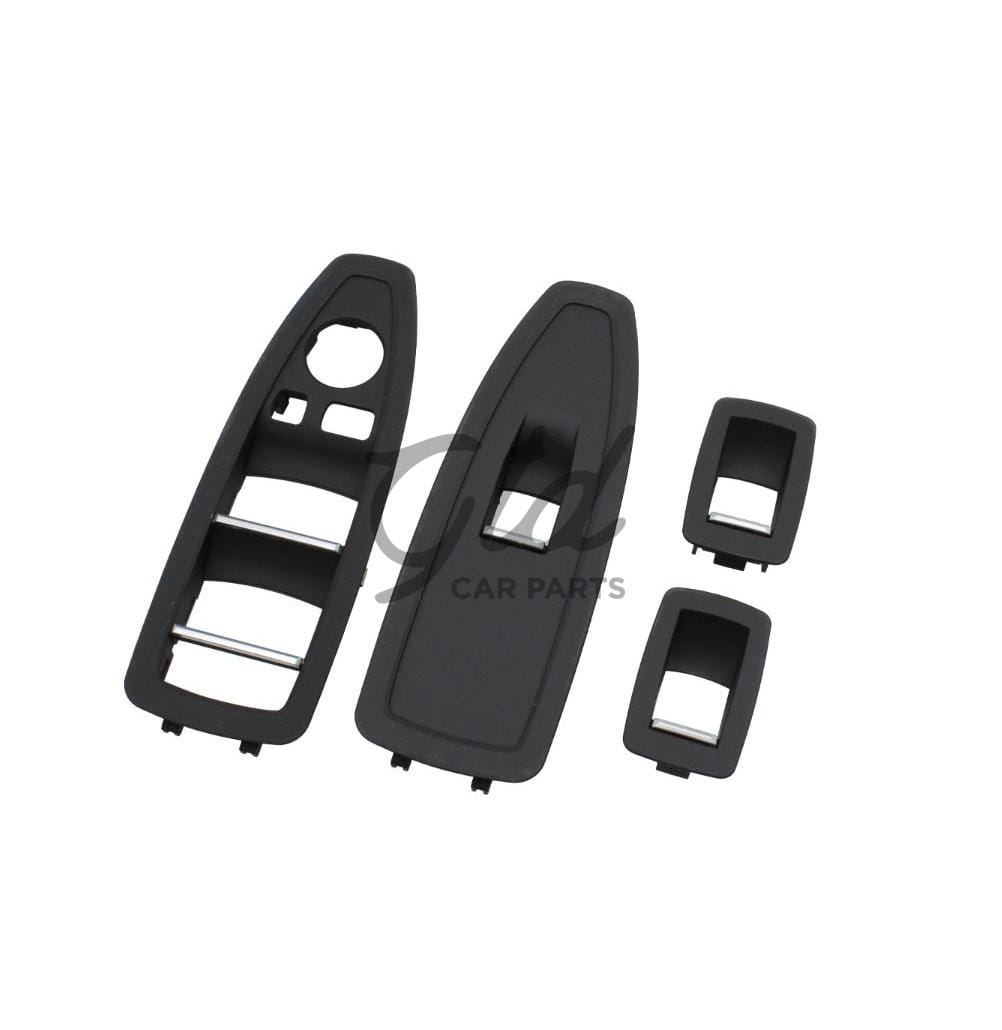 Foto do produto Pack 4 Molduras Vidros Preto BMW Série 1/3/4 F20 F30 F36 C/ Esp. Rebatíveis