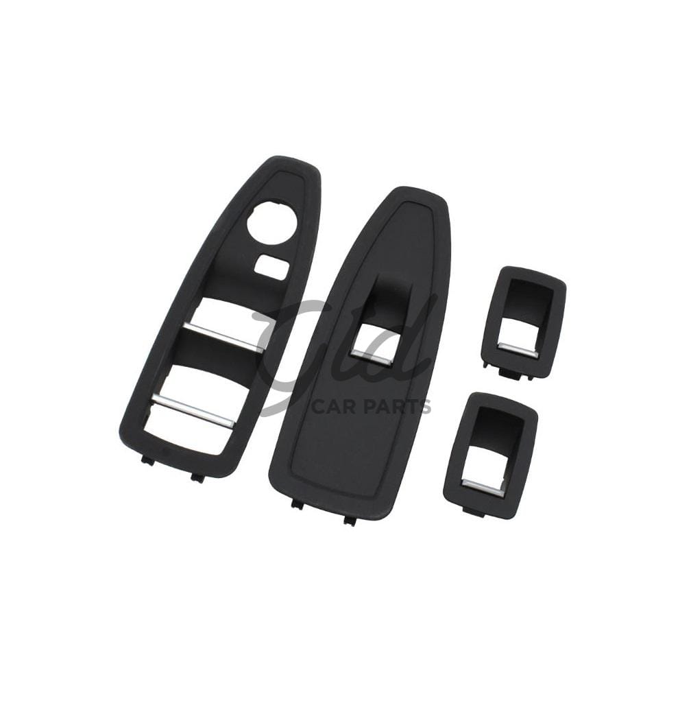 Foto do produto Pack 4 Molduras Vidros Preto BMW Série 1/3/4 F20 F30 F36 S/ Esp. Rebatíveis