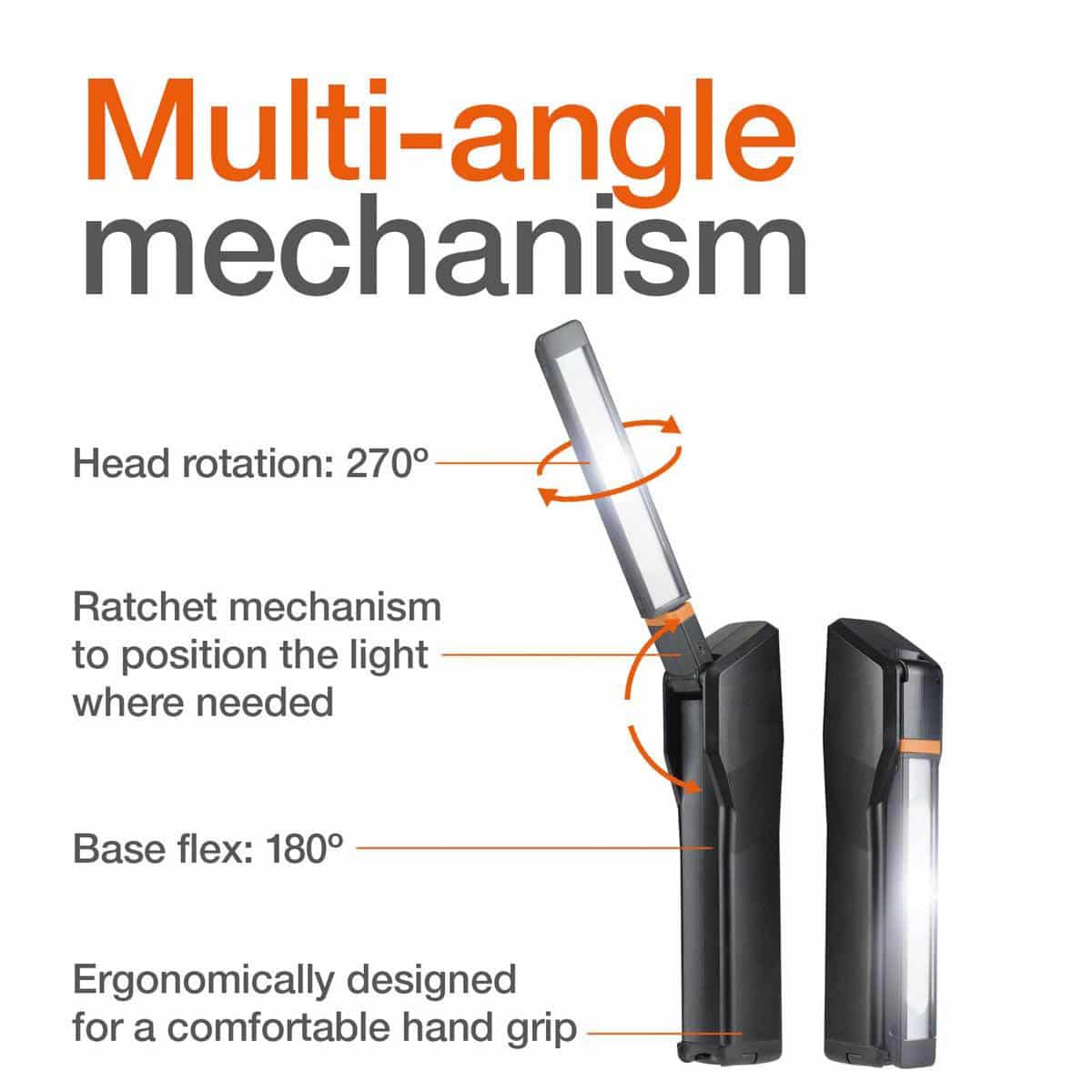 Lanterna De Trabalho Ledinspect SLIM500 6000k 250-500lm3