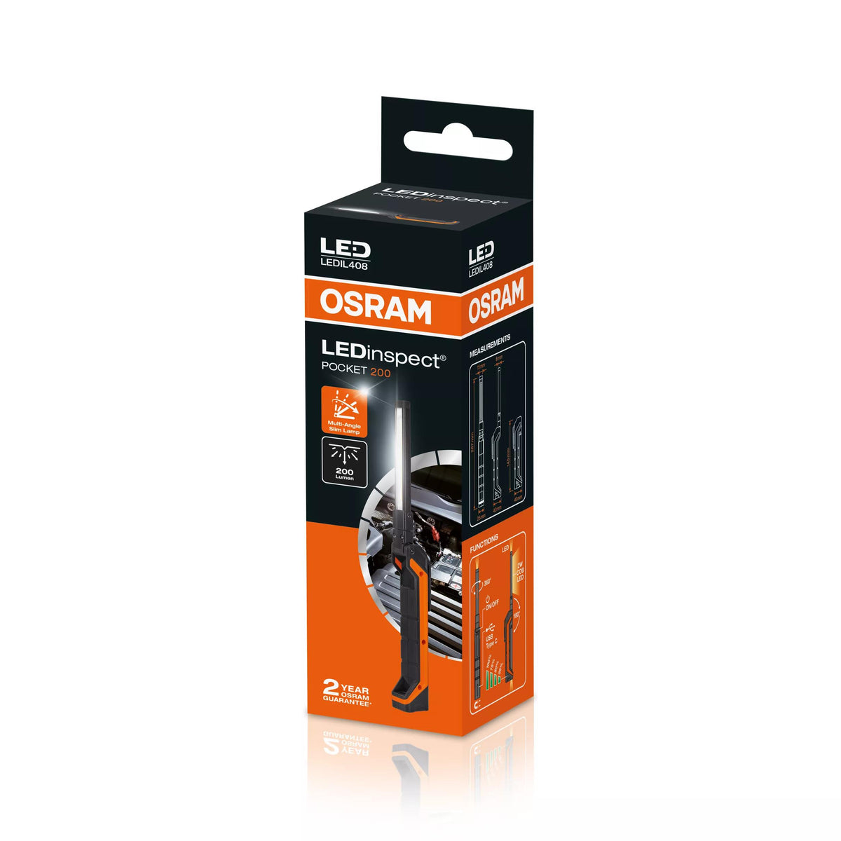 Lanterna LED de Inspeção Recarregável OSRAM POCKET200 200 lm — LEDIL408