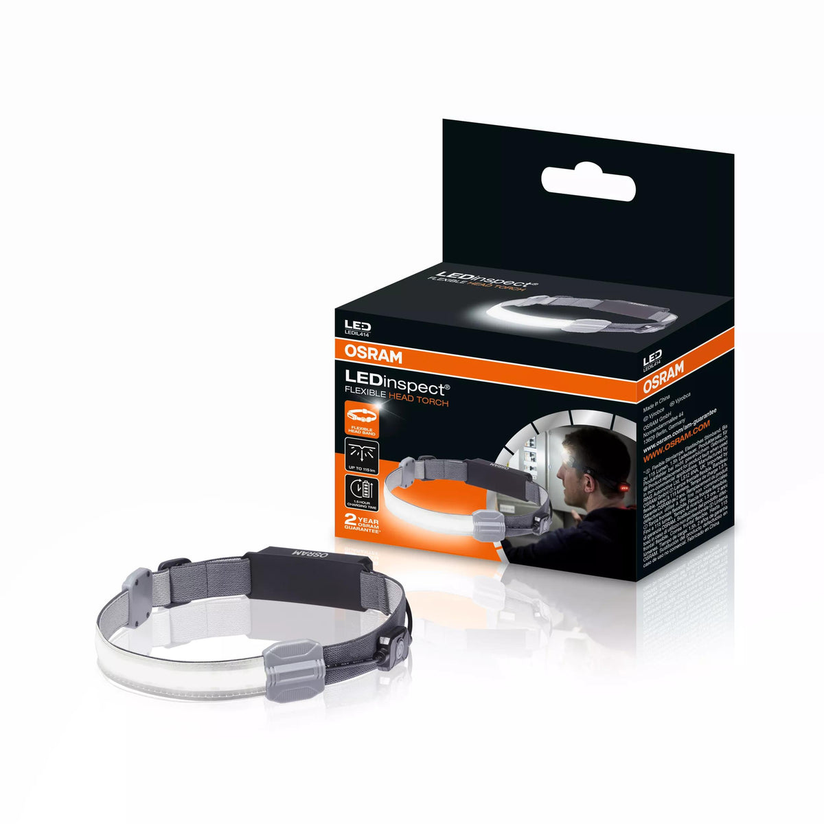 Lanterna LED de Cabeça Flexível Recarregável OSRAM 115 lm — LEDIL414