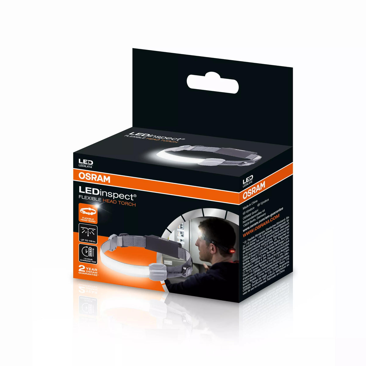 Lanterna LED de Cabeça Flexível Recarregável OSRAM 115 lm — LEDIL414