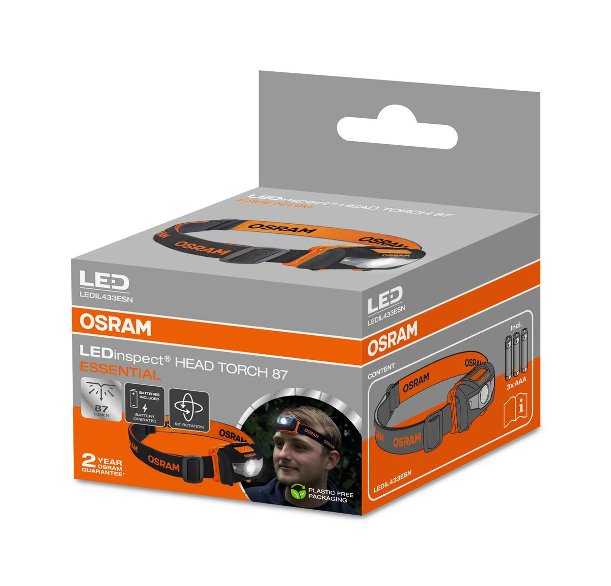 Lanterna LED de Cabeça OSRAM HEAD TORCH 87 ESSENTIAL — LEDIL433ESN