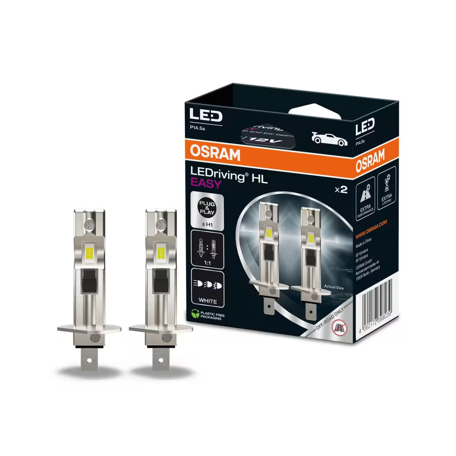 Osram LEDriving HL EASY H1 12V 1100LM 9W LED Bulbs