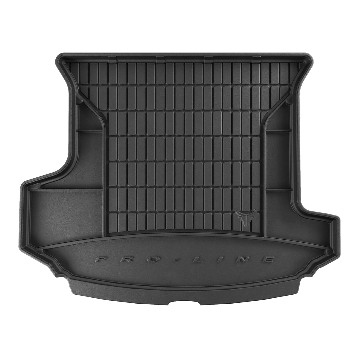 TAPETE BORRACHA P/ MALA PRO-LINE SKODA KODIAQ I SUV 2016-2024 7 LUGARES 3ª FILA REBATIDA COM NICHOS LATERAIS