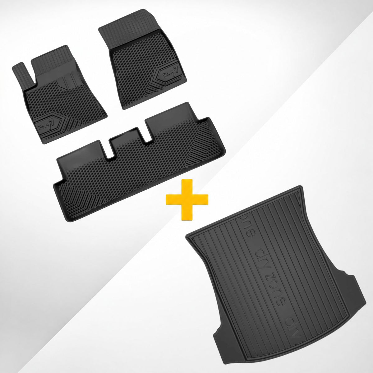 PACK TAPETES INTERIORES NO.77 + MALA DRYZONE TESLA MODEL 3 2017-2023