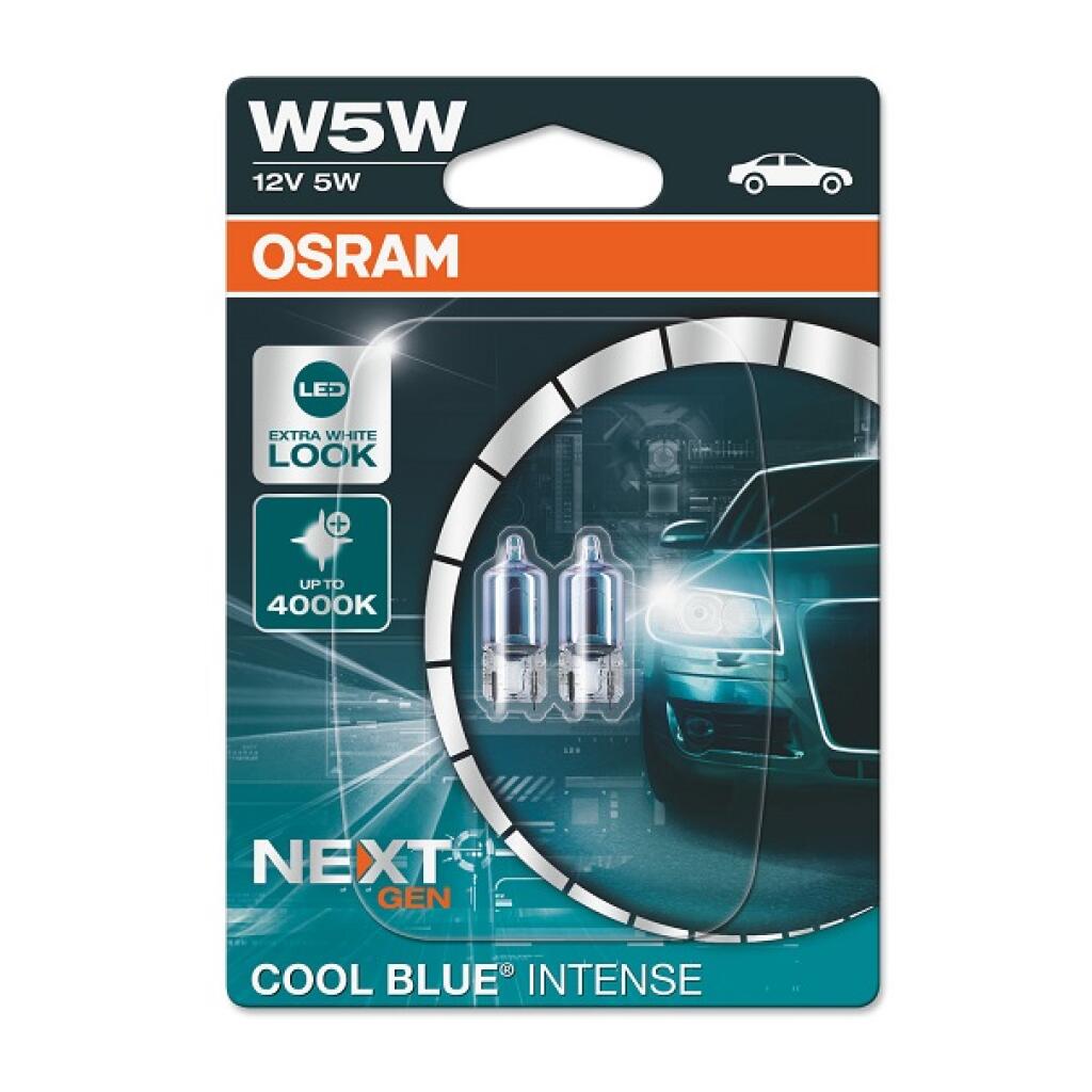Lâmpadas W5W T10 5w OSRAM COOL BLUE Intense NEXT GEN