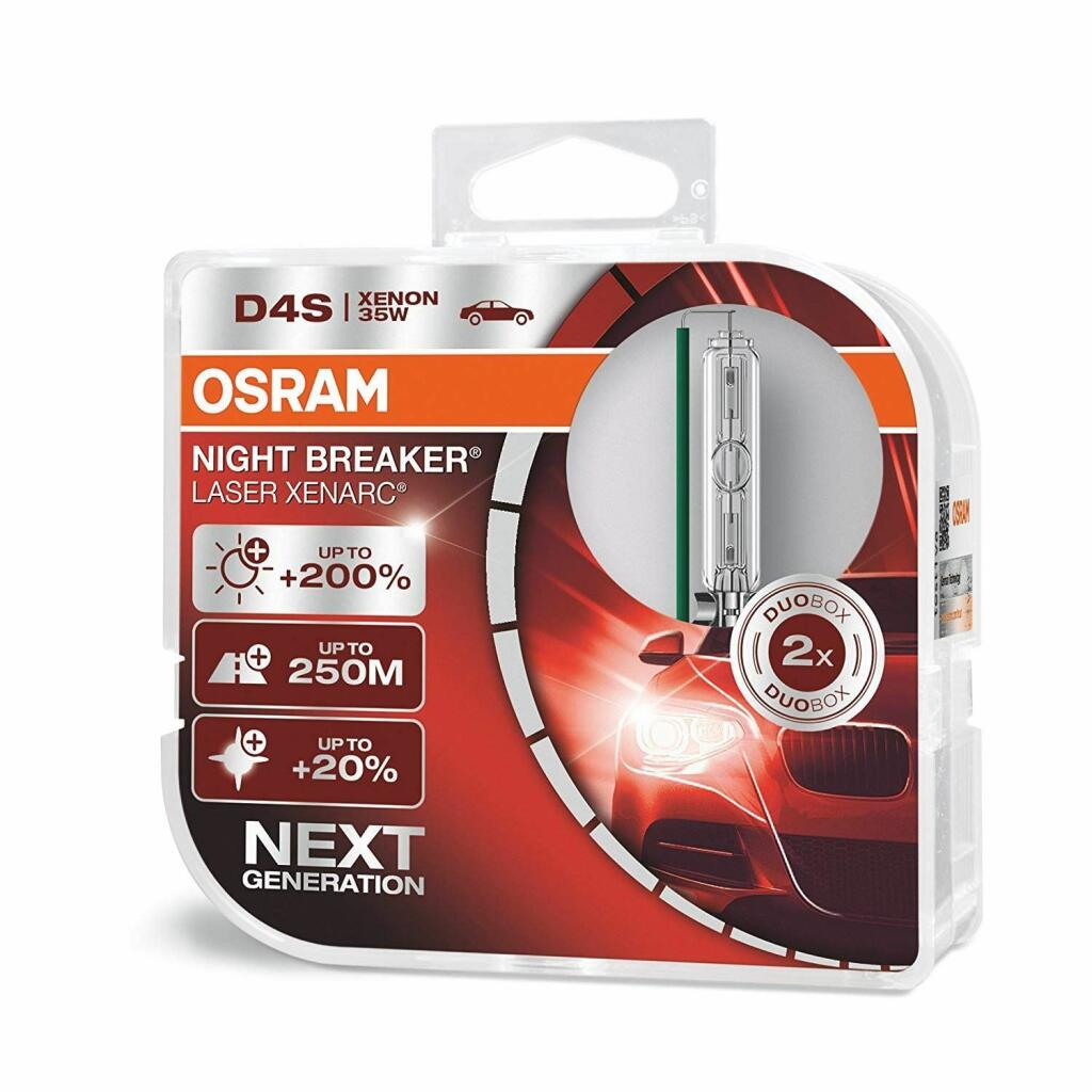Lâmpadas D4S OSRAM XENARC NIGHT BREAKER LASER +200% (cx2)