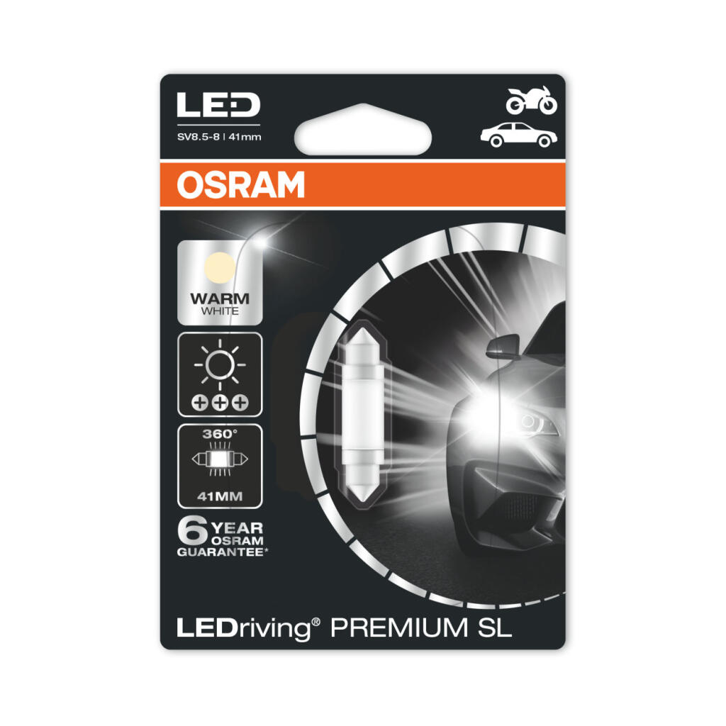 Lâmpada LED C5W 41mm 4000K 12V OSRAM LEDriving (bl1)