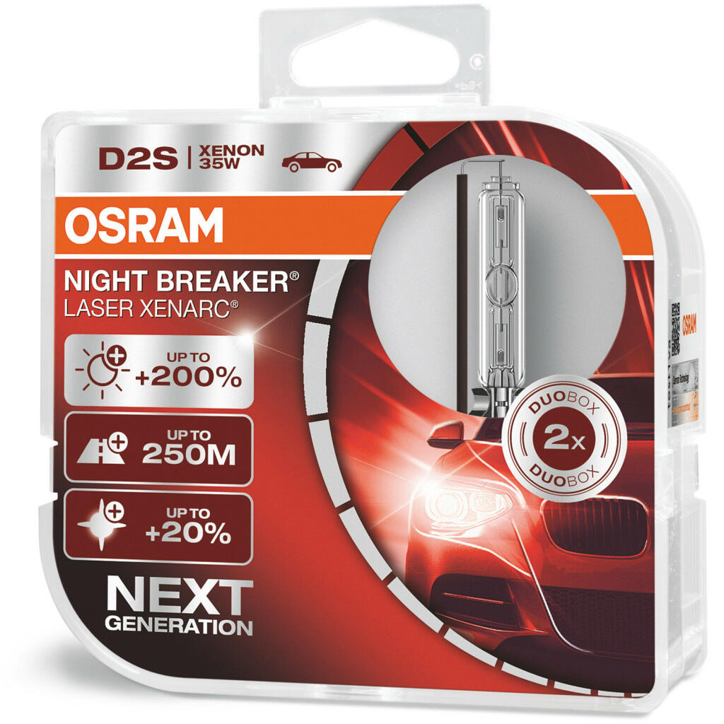 Lâmpadas D2S OSRAM XENARC NIGHT BREAKER LASER +200% (cx2)