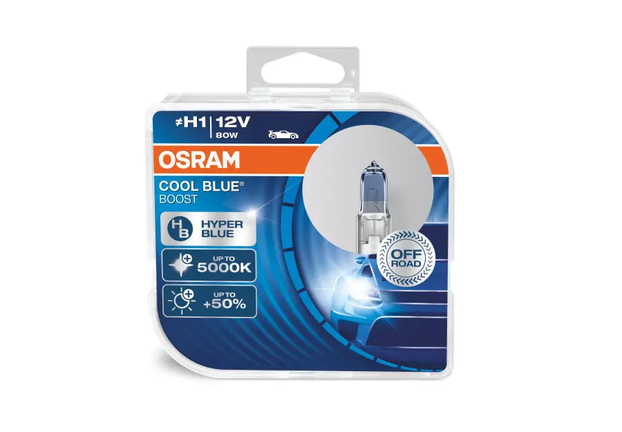 Foto do produto Lâmpadas H1 80w 12v OSRAM COOL BLUE BOOST (cx2)