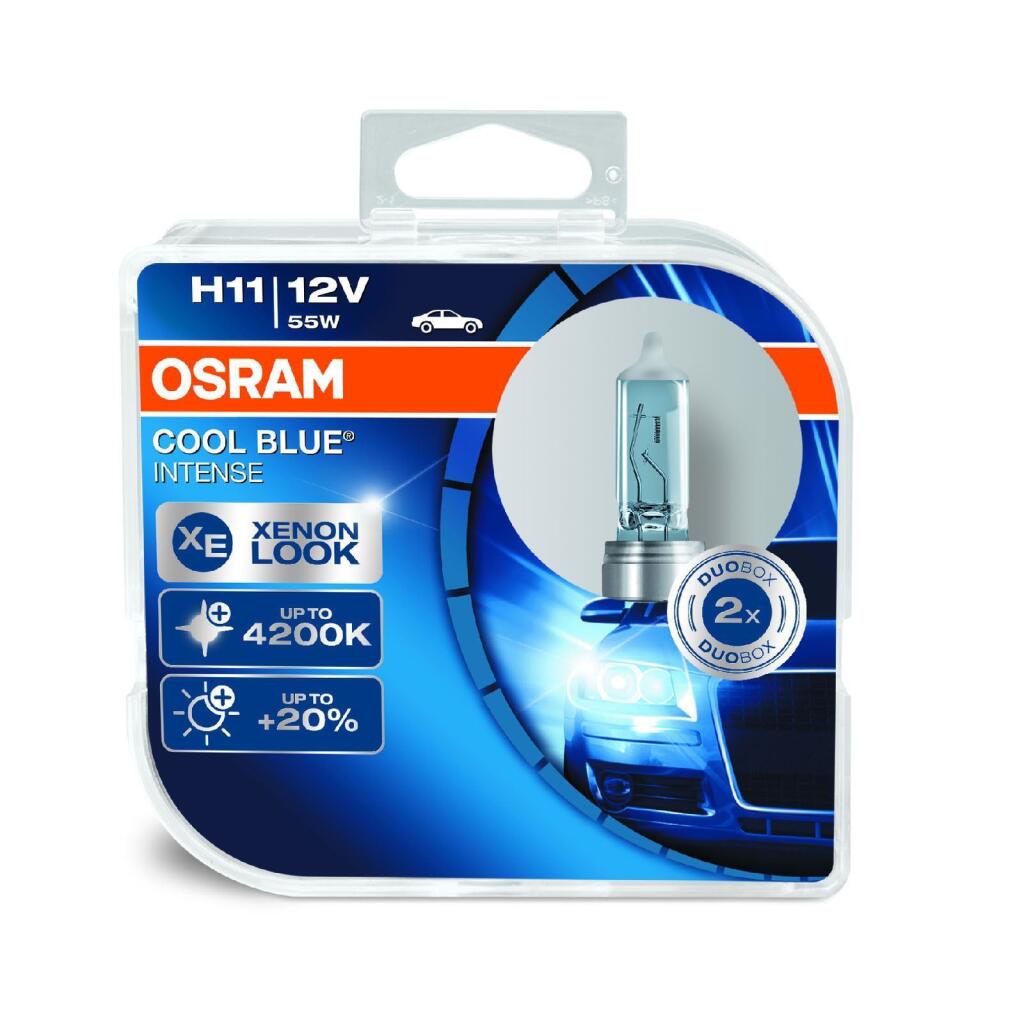Lâmpadas H11 OSRAM COOL BLUE Intense +20% (cx2)