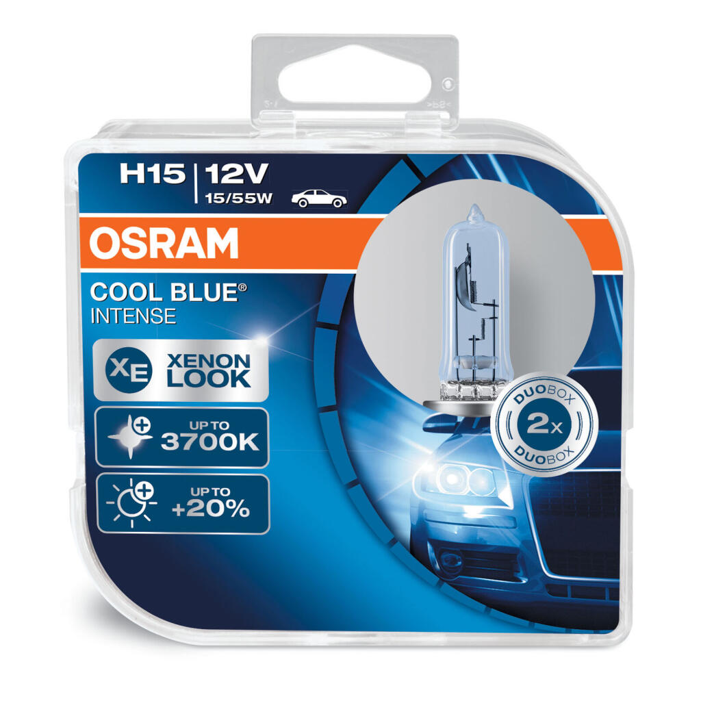 Lâmpadas H15 OSRAM COOL BLUE Intense +20% (cx2)