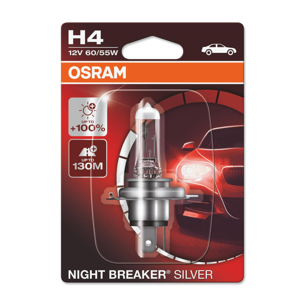 Foto do produto Lâmpadas H4 Night Breaker Silver +100% (bl1)