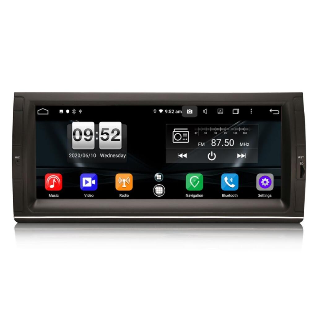 Rádio Android BMW Série 5 E39 X5 E53 Bluetooth USB Carplay Android Auto