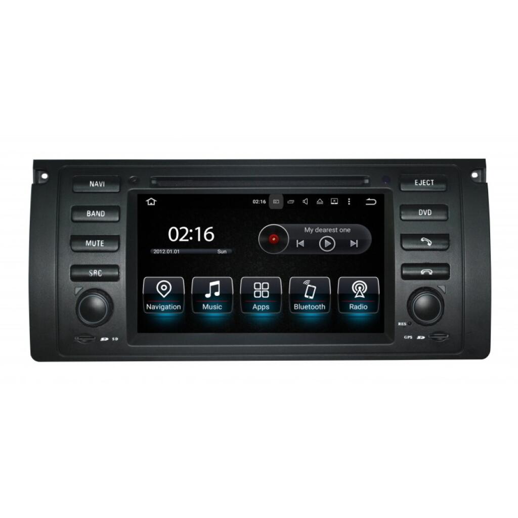 Rádio Android BMW Série 5 X5 E39 E53 Bluetooth USB Carplay Android Auto
